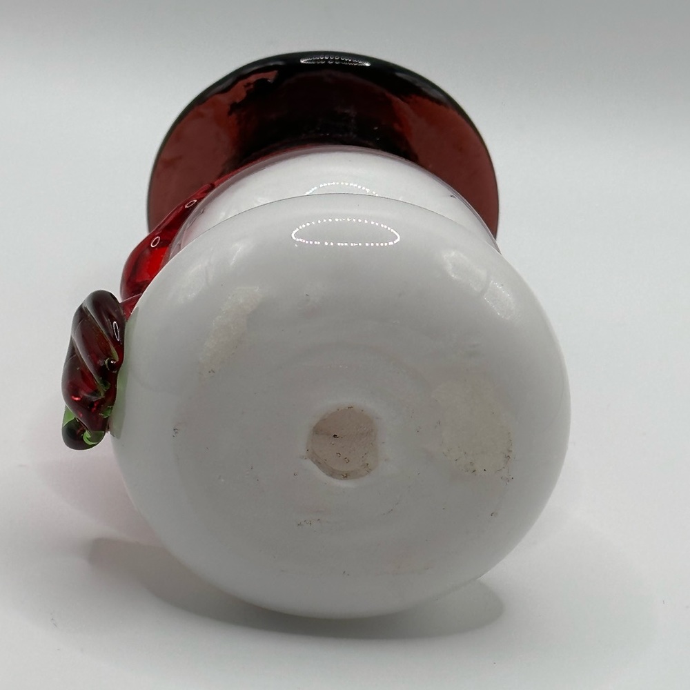 Vintage Art Glass Snowman Blown Glass Top Hat Scarf - Picture 5 of 5